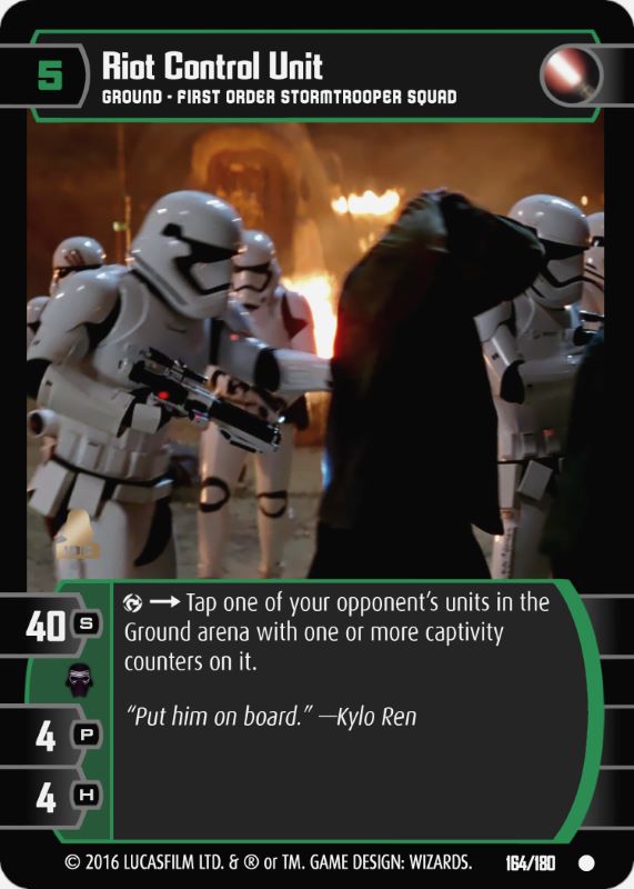 Riot Control Unit Card - Star Wars Trading Card Game