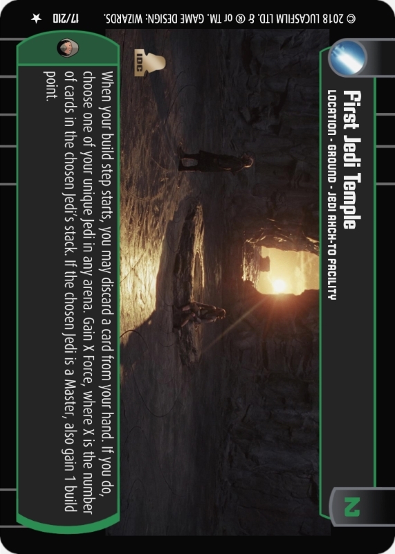 First Jedi Temple : A Location type card for Star Wars Trading Card Game (SWTCG)