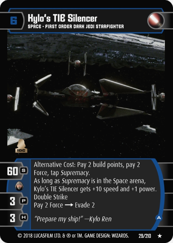 Kylo's TIE Silencer (A)