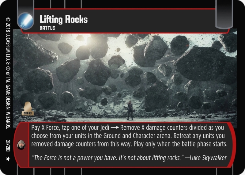 Lifting Rocks Card - Star Wars Trading Card Game