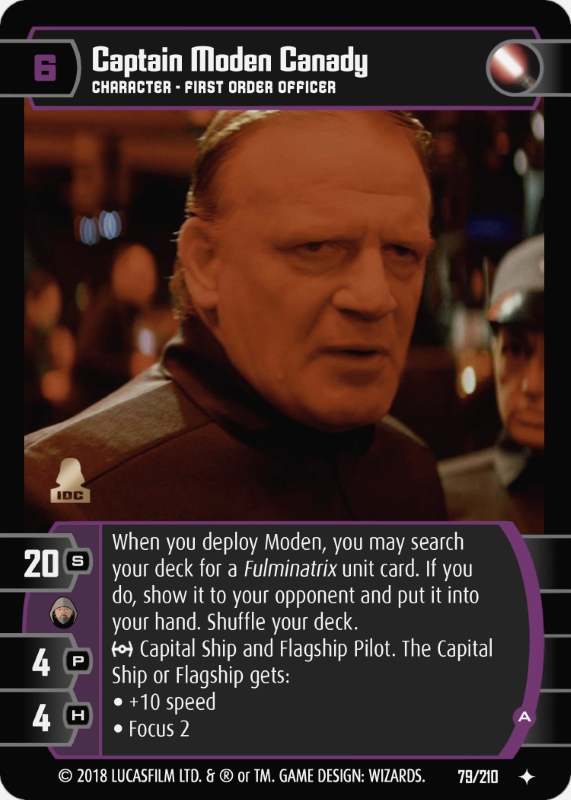 Captain Moden Canady (A) Card - Star Wars Trading Card Game