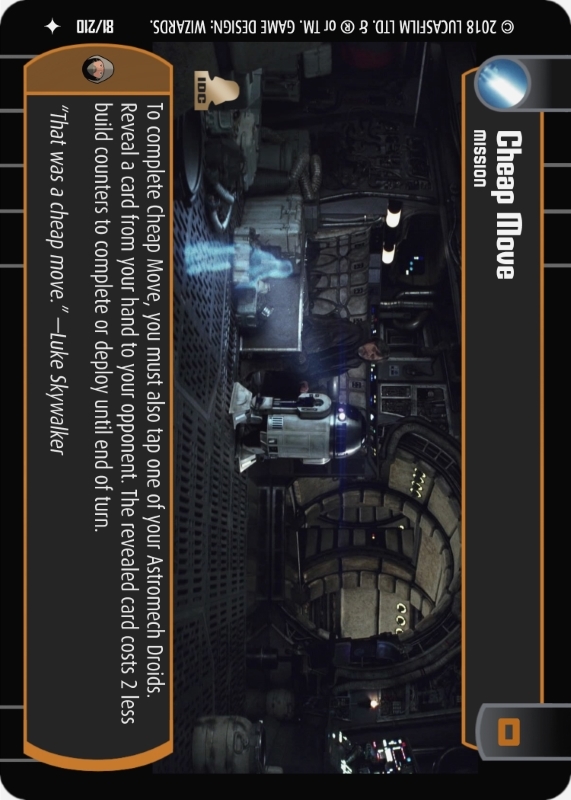Cheap Move : A Mission type card for Star Wars Trading Card Game (SWTCG)