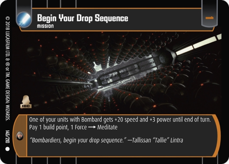 Begin Your Drop Sequence Card Star Wars Trading Card Game Begin your drop sequence card star wars trading card game