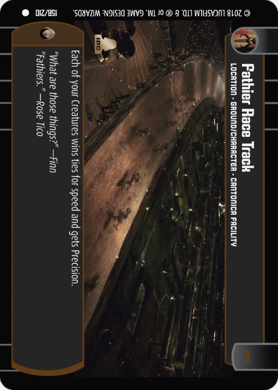 Fathier Race Track : A Location type card for Star Wars Trading Card Game (SWTCG)