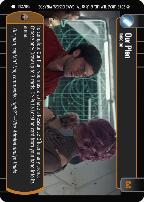 Our Plan : A Mission type card for Star Wars Trading Card Game (SWTCG)
