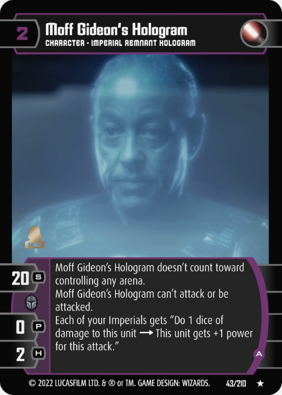 Moff Gideon's Hologram