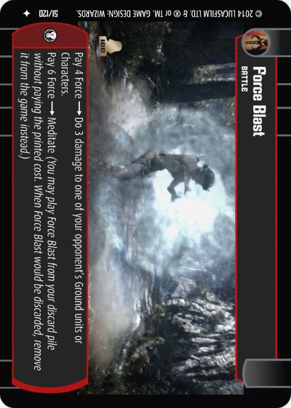 Force Blast : A Battle type card for Star Wars Trading Card Game (SWTCG)