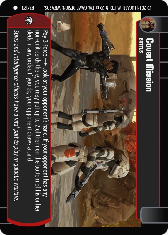 Covert Mission : A Battle type card for Star Wars Trading Card Game (SWTCG)