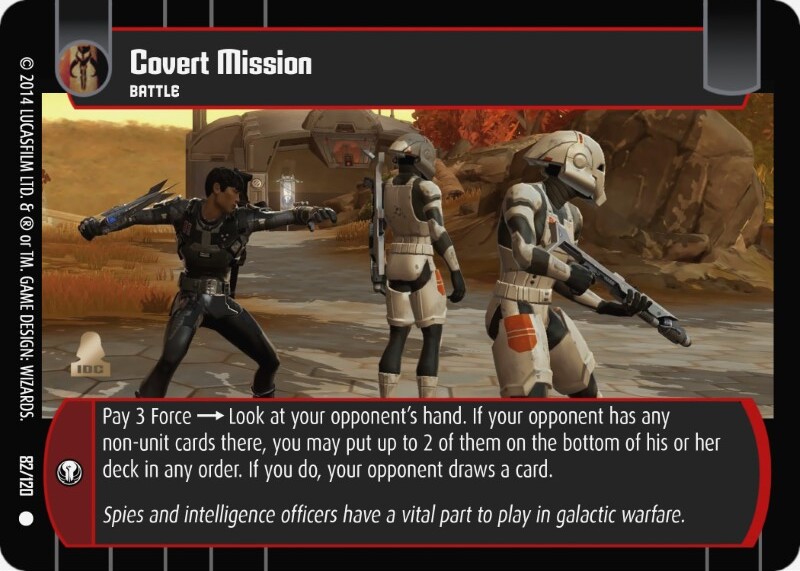 Covert Mission Card Star Wars Trading Card Game