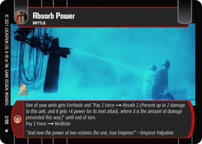 Absorb Power Card - Star Wars Trading Card Game