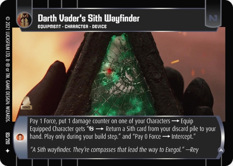Darth Vader's Sith Wayfinder (A)
