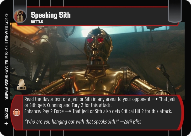 Speaking Sith