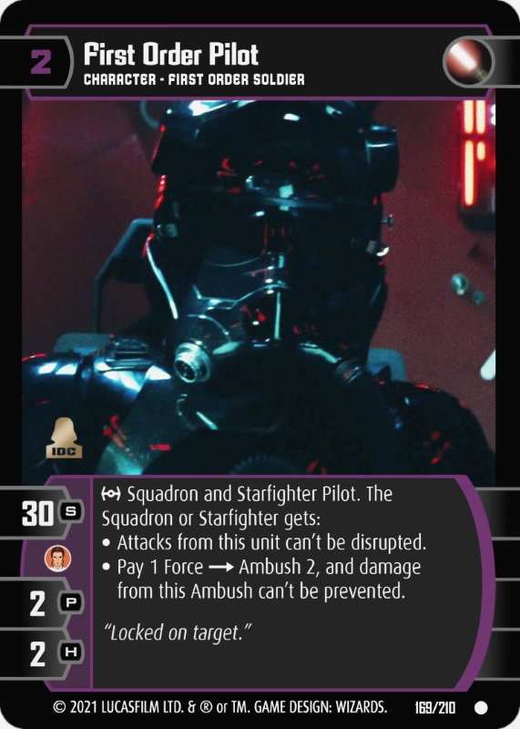 First Order Pilot Card - Star Wars Trading Card Game
