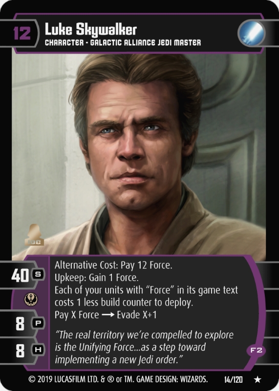 Luke Skywalker Alt Art Star Wars The Card Game LCG FFG 