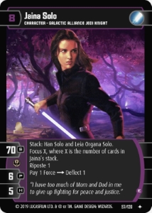 Jaina Solo (E) Card - Star Wars Trading Card Game