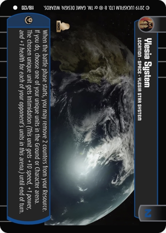 Ylesia System : A Location type card for Star Wars Trading Card Game (SWTCG)