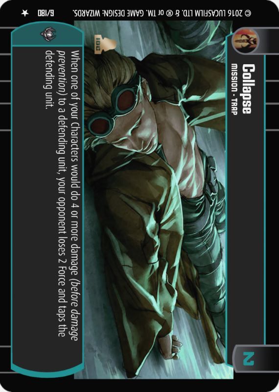 Collapse : A Mission type card for Star Wars Trading Card Game (SWTCG)