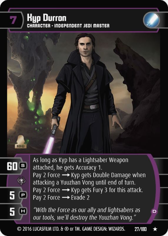 Kyp Durron (D) Card - Star Wars Trading Card Game