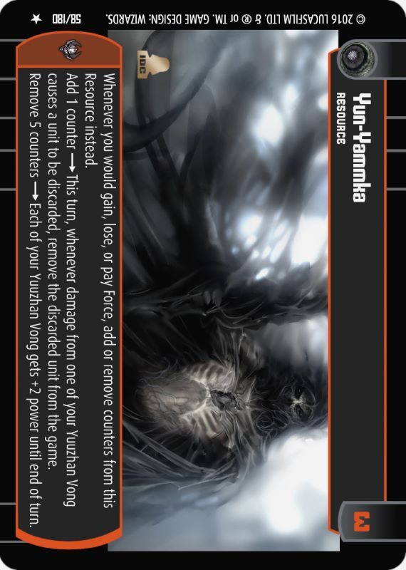Yun-Yammka : A Resource type card for Star Wars Trading Card Game (SWTCG)