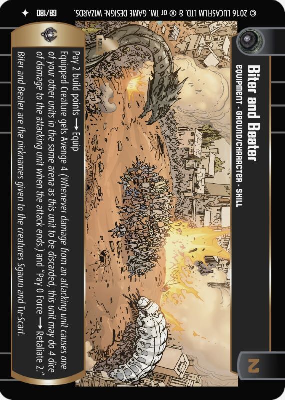 Biter and Beater : A Equipment type card for Star Wars Trading Card Game (SWTCG)