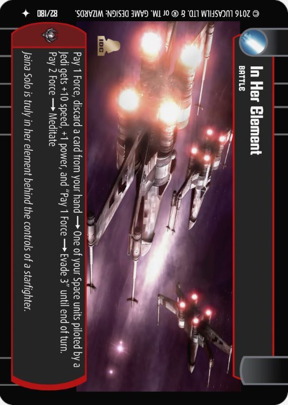 In Her Element : A Battle type card for Star Wars Trading Card Game (SWTCG)