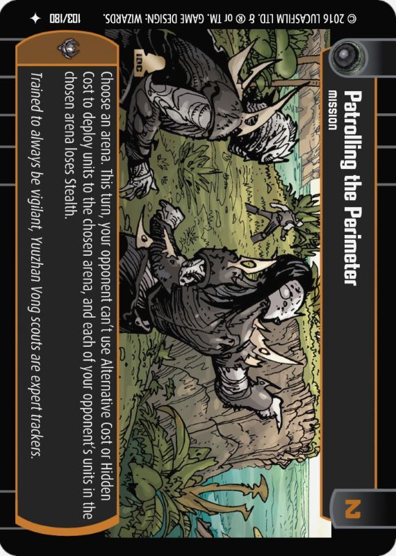 Patrolling the Perimeter : A Mission type card for Star Wars Trading Card Game (SWTCG)