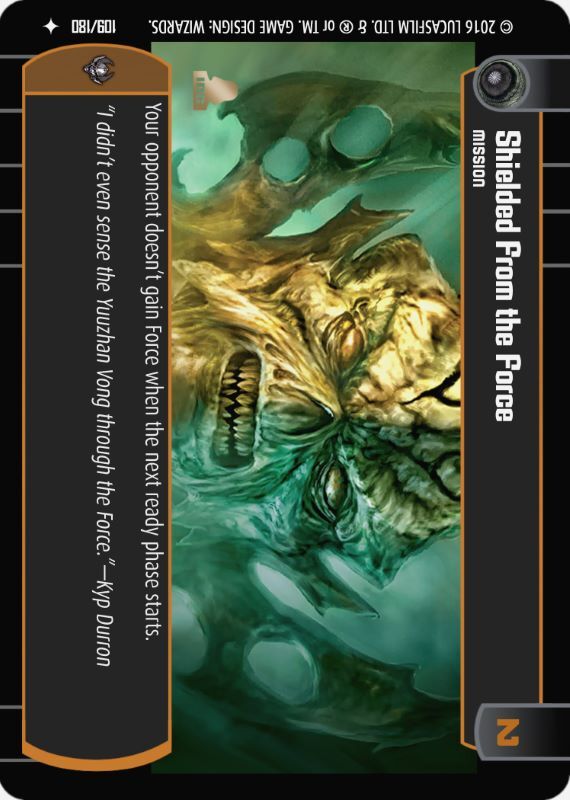 Shielded From the Force : A Mission type card for Star Wars Trading Card Game (SWTCG)